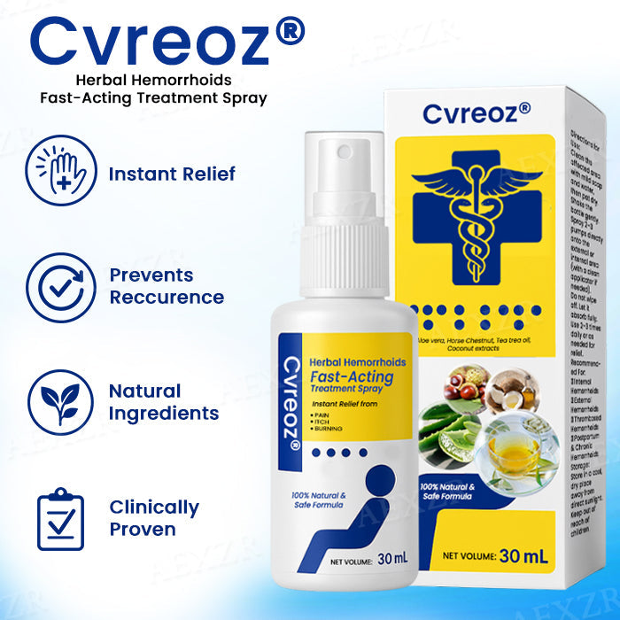 Official Store:Cvreoz® Herbal Hemorrhoids Fast-Acting Treatment Spray – 7 Days to a Happy, Pain-Free 🍑—Guaranteed!