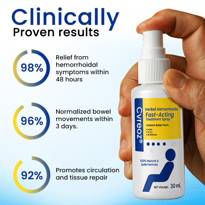 Official Store:Cvreoz® Herbal Hemorrhoids Fast-Acting Treatment Spray – 7 Days to a Happy, Pain-Free 🍑—Guaranteed!