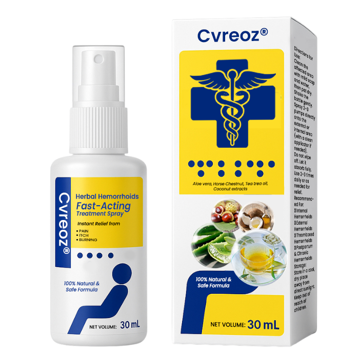 Official Store:Cvreoz® Herbal Hemorrhoids Fast-Acting Treatment Spray – 7 Days to a Happy, Pain-Free 🍑—Guaranteed!