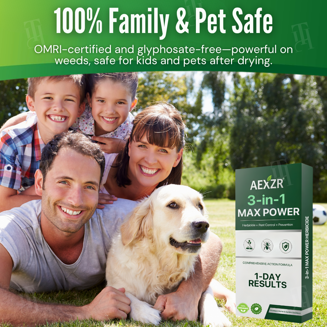 [Official Store] AEXZR® 3 in 1 Max Power Herbicide– Kills Weeds in 24 Hours, Safe for Kids & Pets